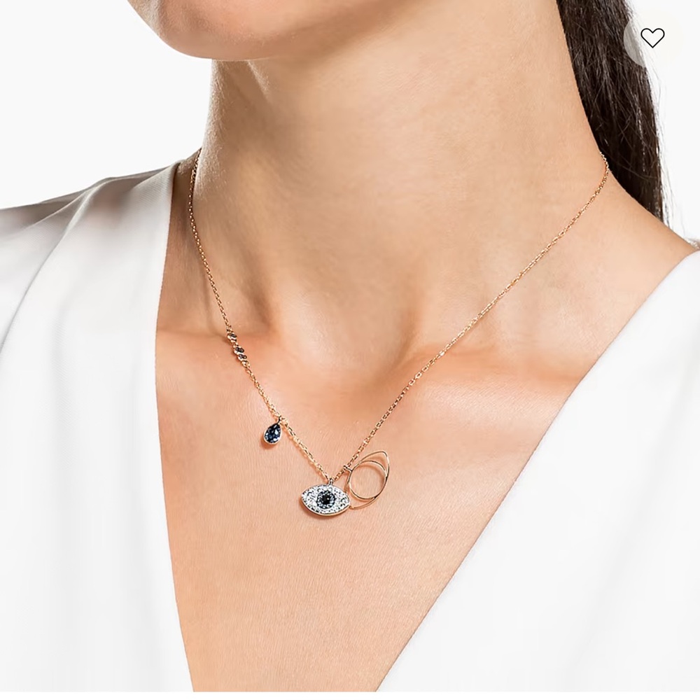 Evil eye Swarovski necklace